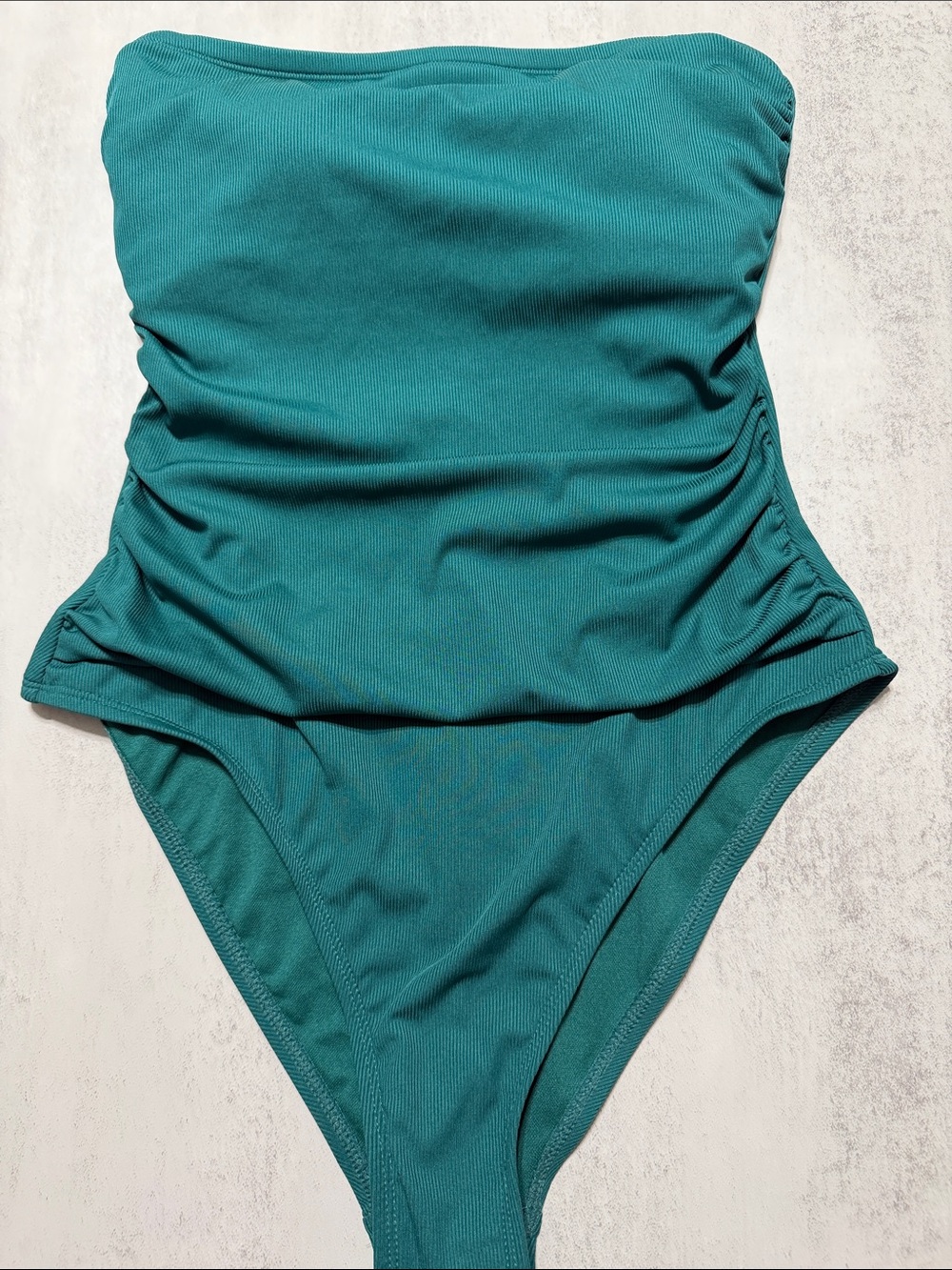 Shade & Shore Teal Strapless One-Piece Swimsuit